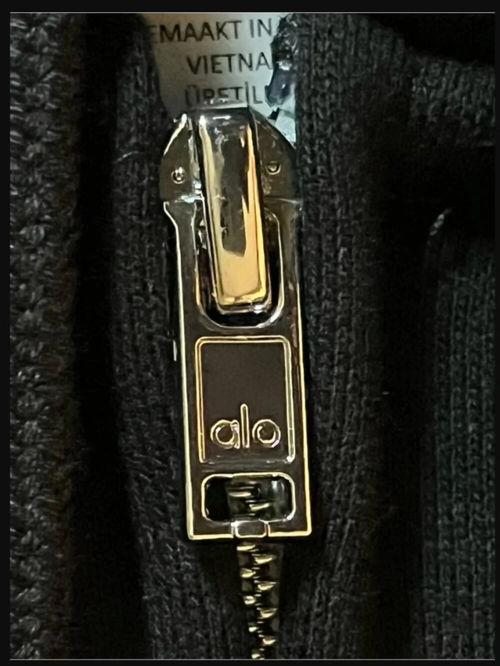 Alo Yoga Accolade Full Zip Hoodie Black Sweatshirt Size XS - XL